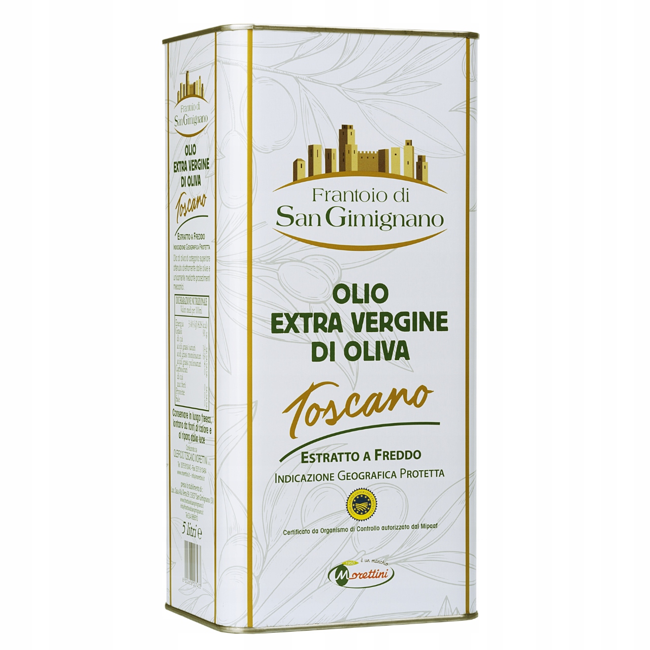 Morettini Frantoio di San Gimignano Olivový olej Extra Vergine Plechovka 5L Itálie