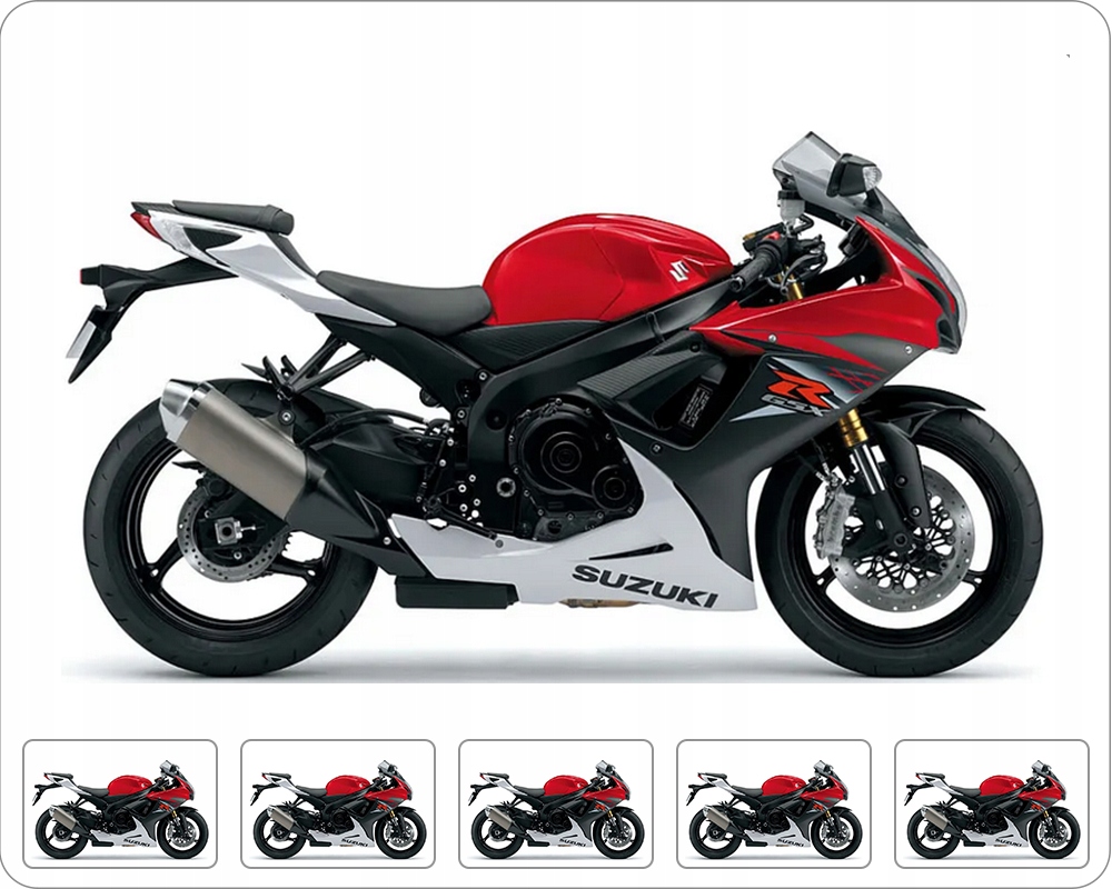 Nálepky Juula Na Suzuki Gsxr 750 2015 Červená Yvz Mat Čierna NO.2 Ykv