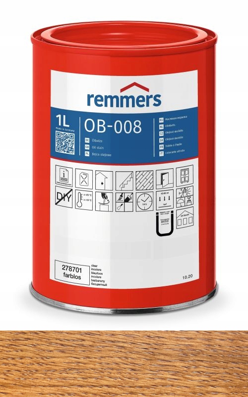 Remmers OB-008 1L Olejové mořidlo HWS-112 Afromosia