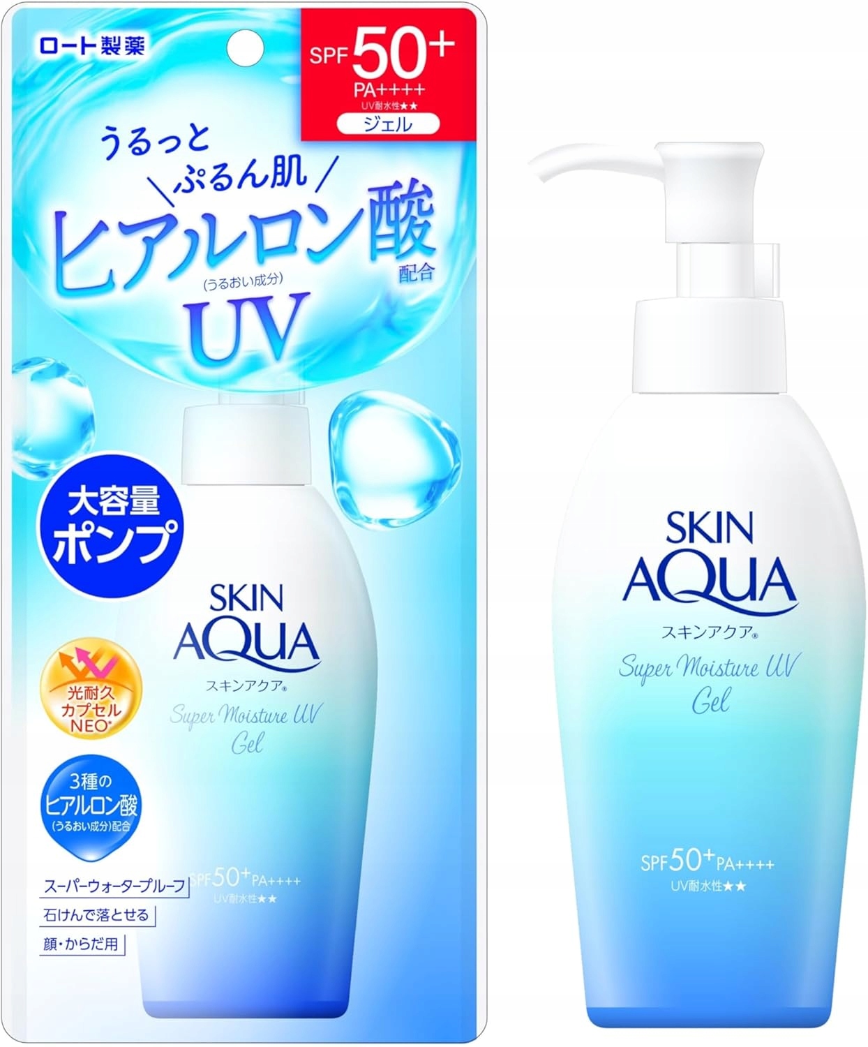 Rohto Skin Aqua SPF50+ Pa++++ Moisture Gel Pump 140g
