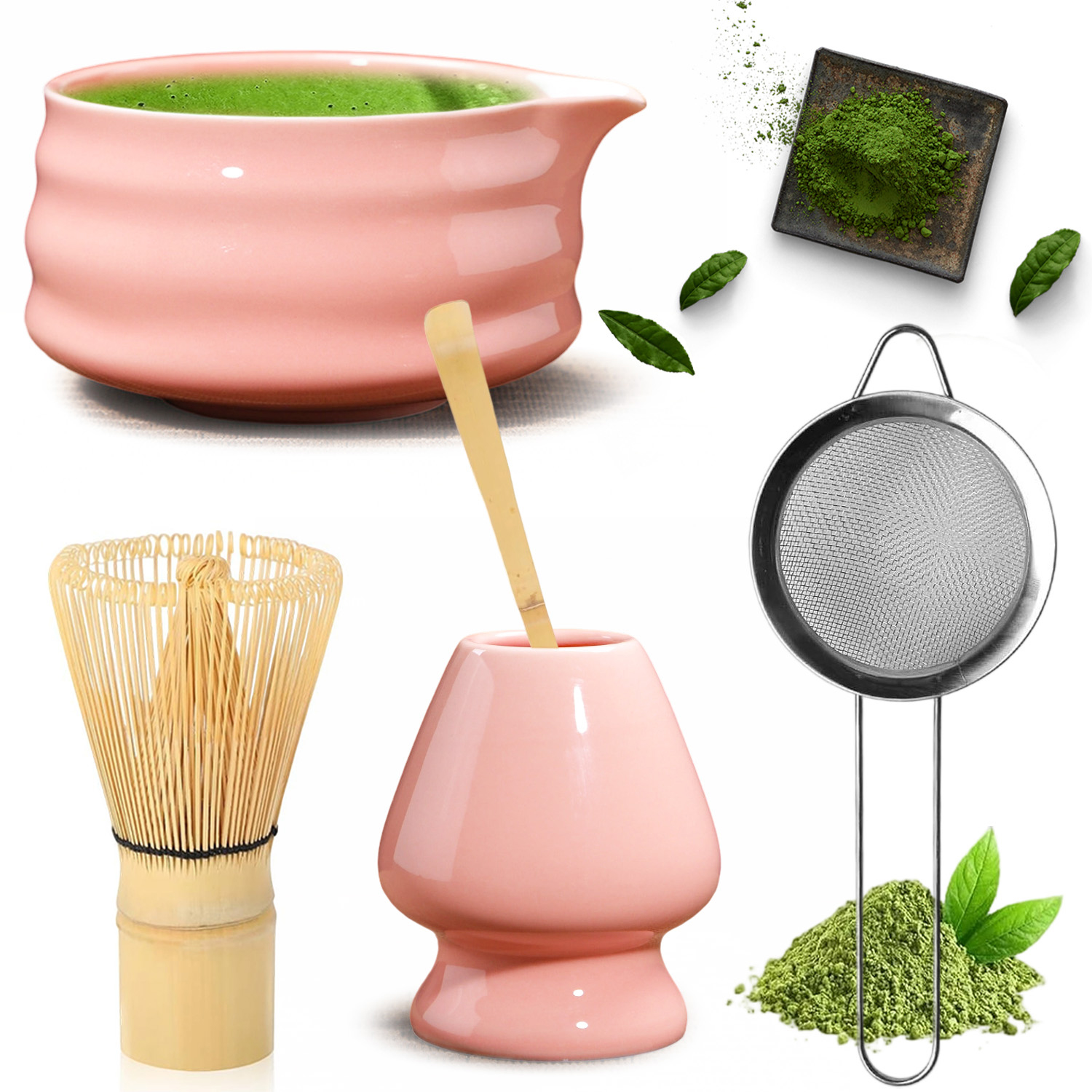 Metla Chasen Štětec Na Čaj Matcha Sada, Keramická Miska Matcha