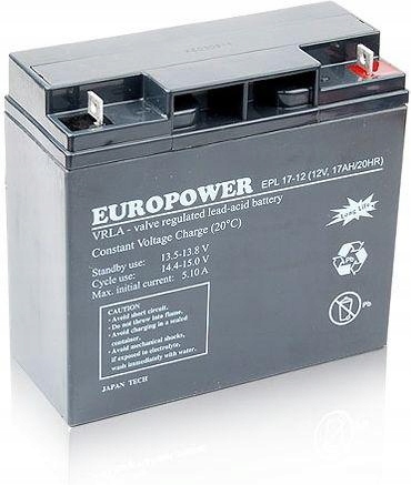 Akumulátor Agm Europower série Epl 12V 17Ah (životnosť 15 rokov)