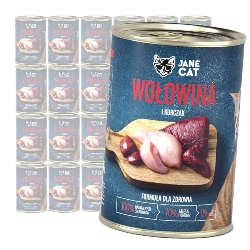 Jane Cat Hovězí Kuřecí Maso Krmivo Pro Kočky 24x400g