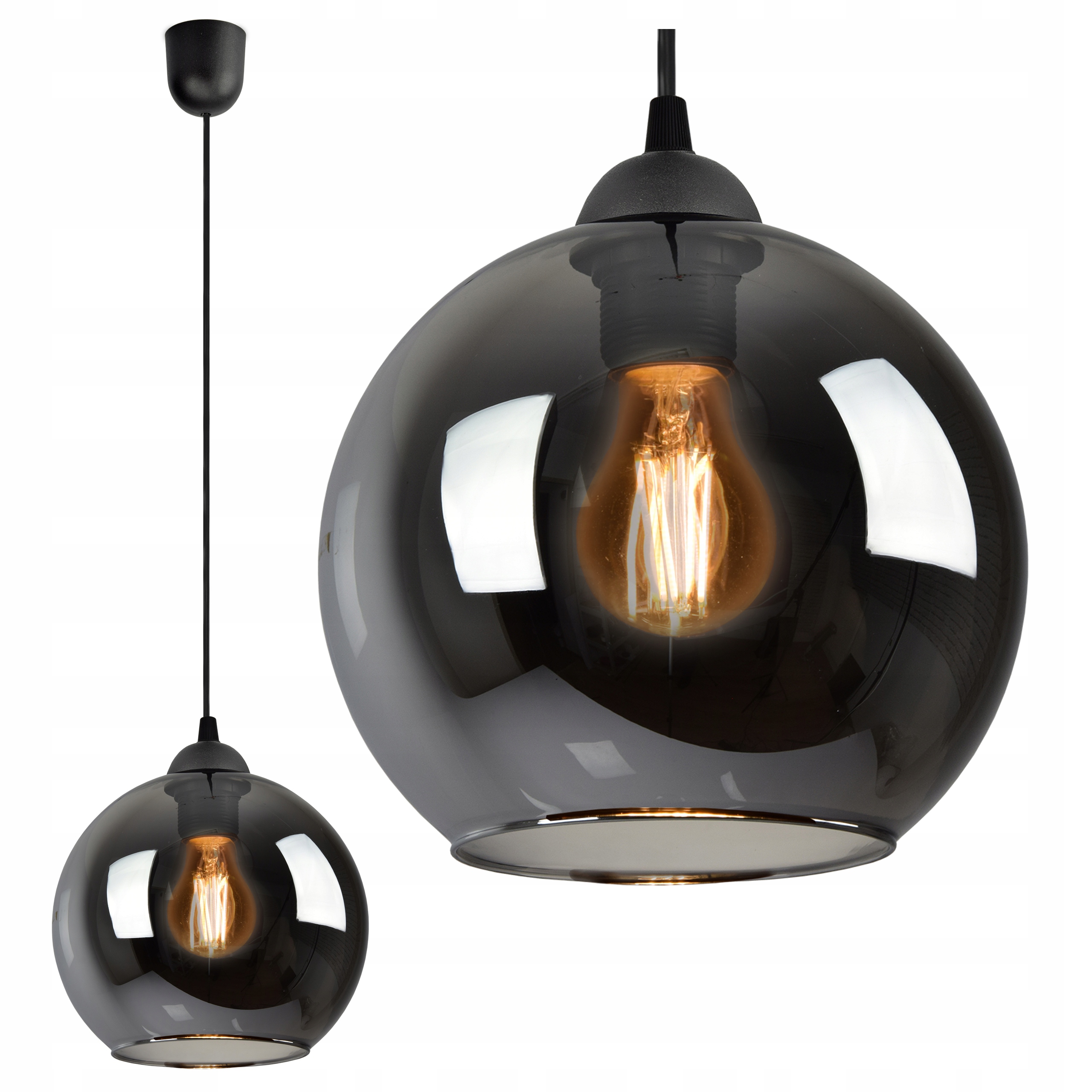 

Lampa wisząca Żyrandol Kula 20 cm Aluminium Led