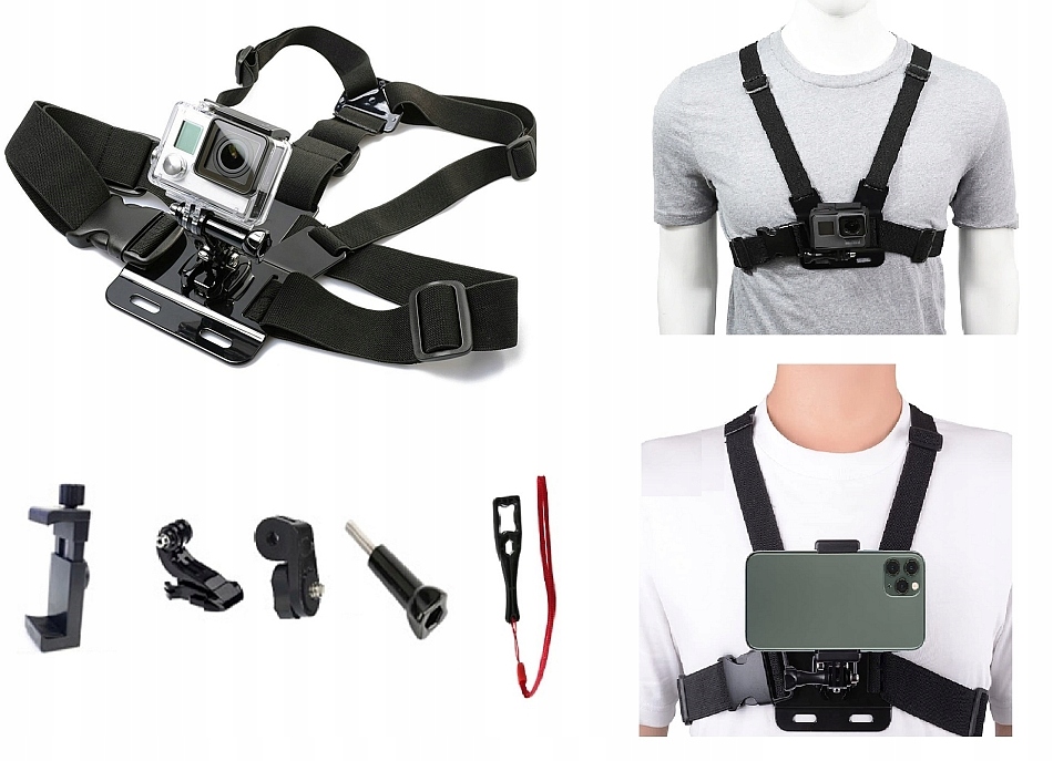 Фото - Кріплення для action камер GoPro Szelki Uchwyt Klatkę Chest Mount Na Telefon 