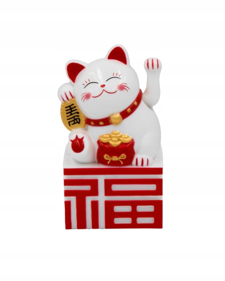 

Kotek szczęścia, lucky cat maneki neko, na baterie