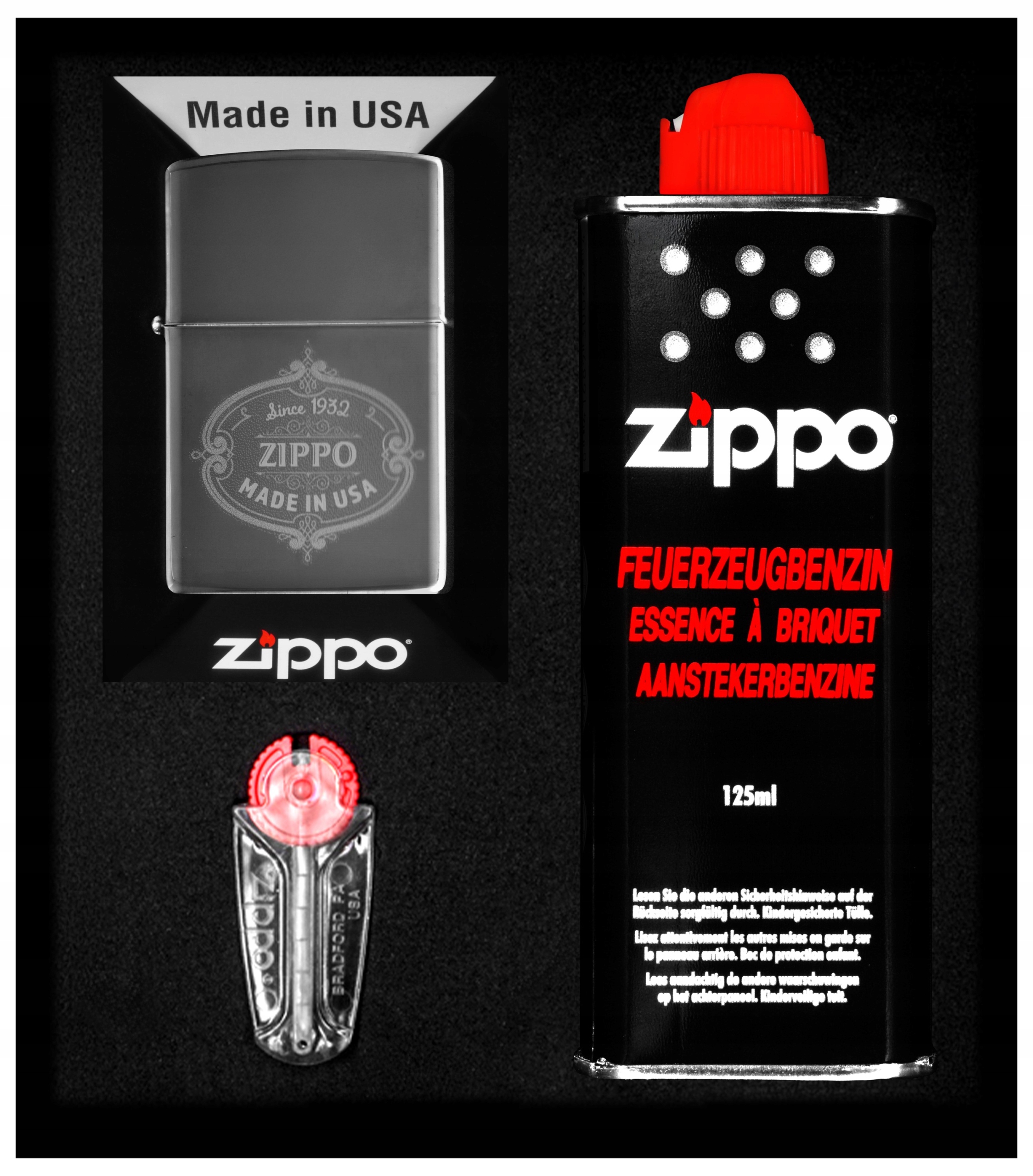Sada Zippo Zapalovač Design Zippo Dárková sada No1