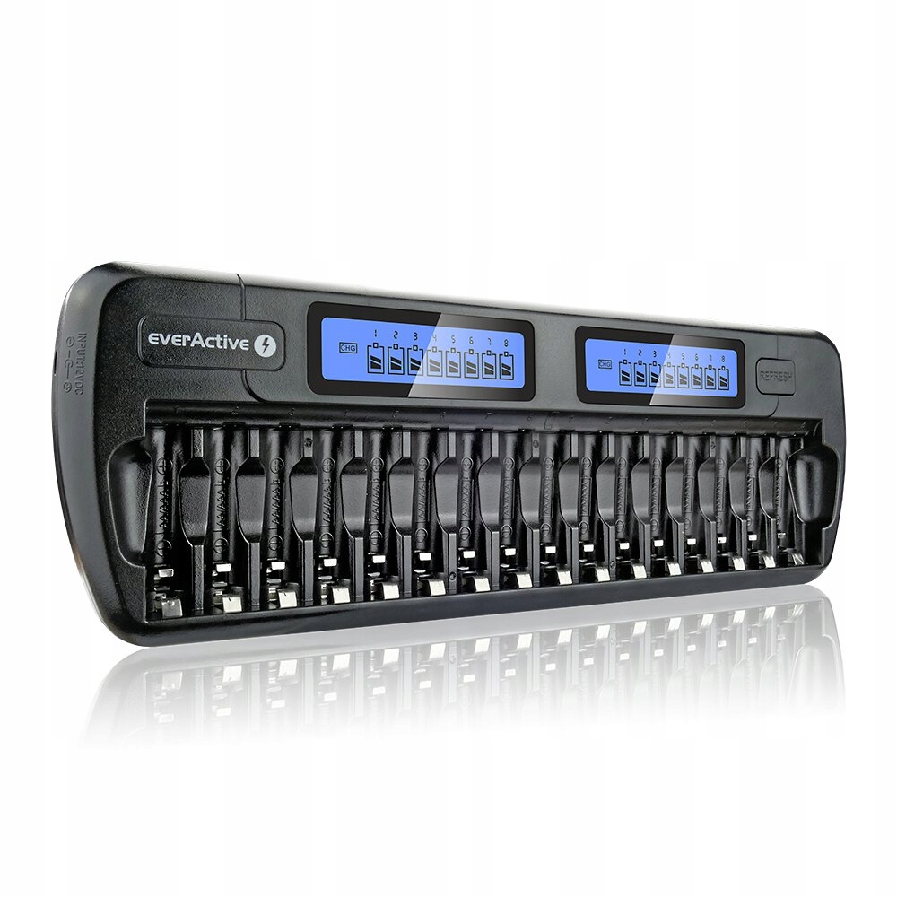 Profesionální nabíječka everActive NC-1600 pro 16 akumulátorů