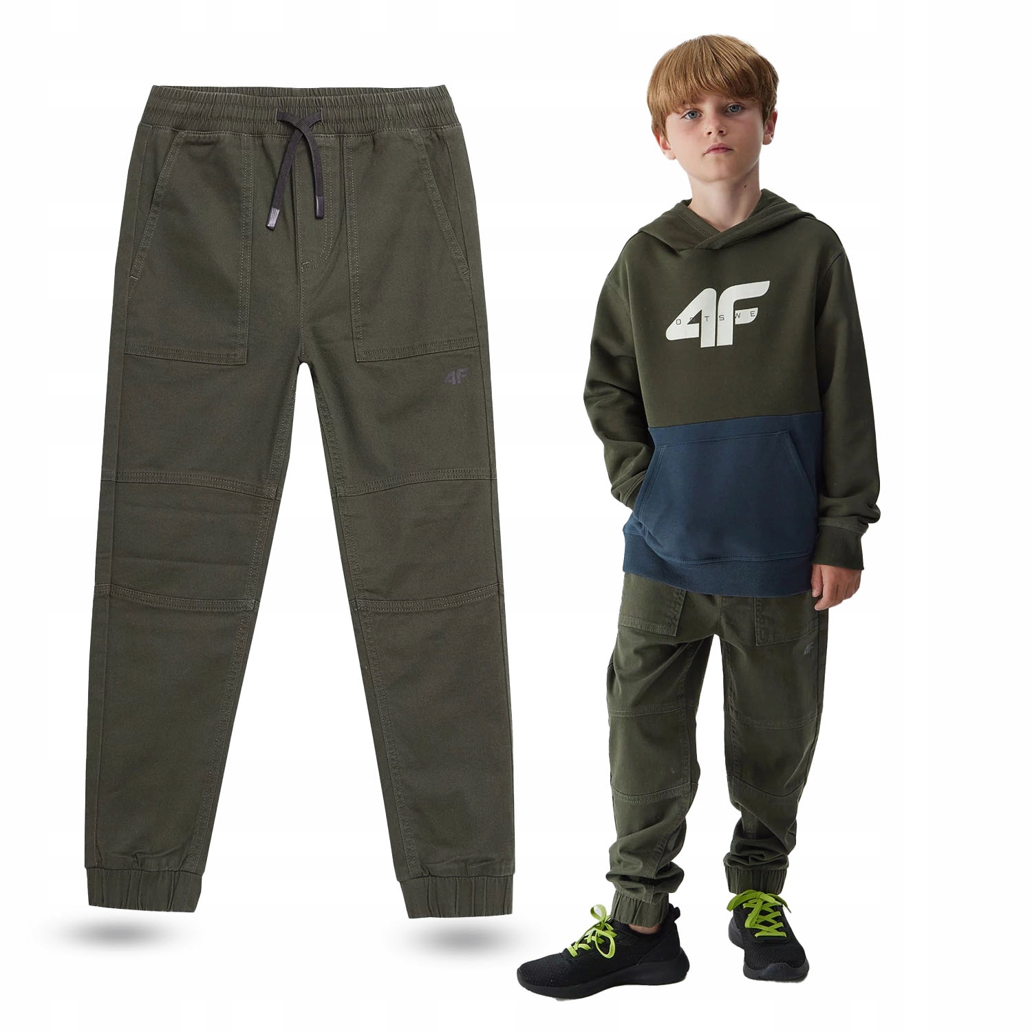 SPODNIE CHŁOPIĘCE 4F JUNIOR JOGGERY BAWEŁNA AW23M412 Marka 4F