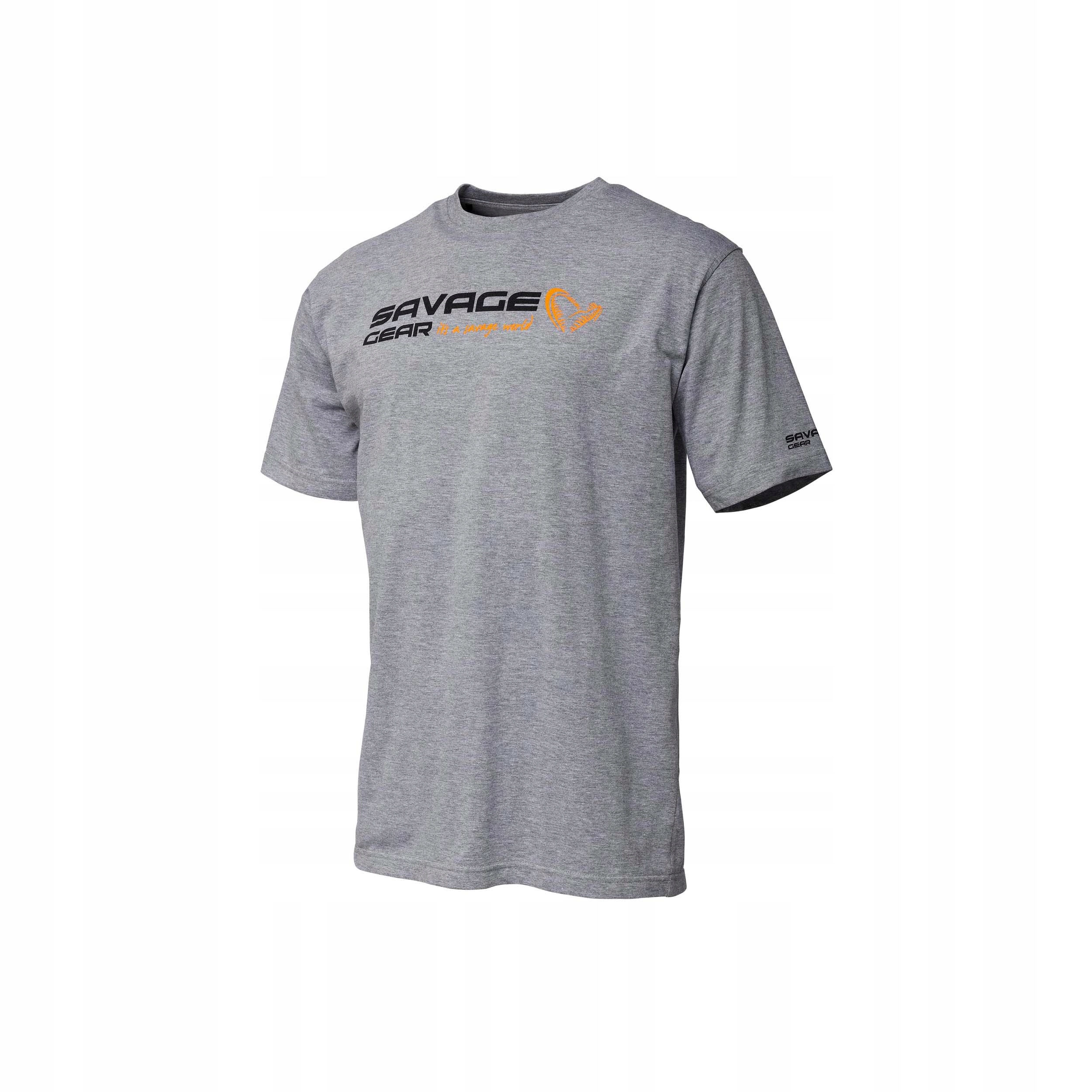 T-shirt koszulka Savage Gear Signature logo grey melange rozmiar L