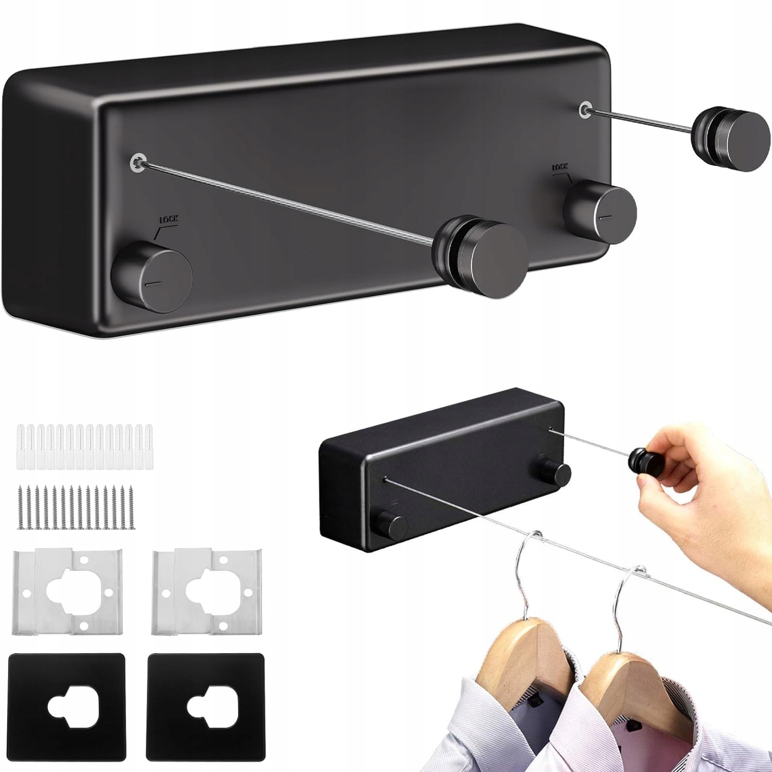 Levně Sušák S Provázkem, Roztahovatelná, Silná, 4.2 M