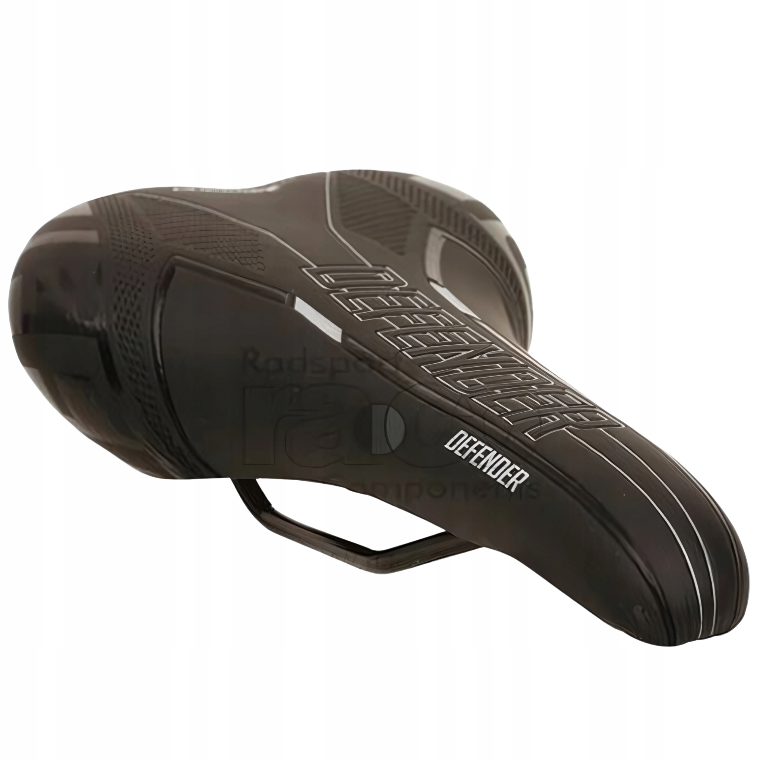 Siodełko rowerowe Mtb męskie Defender Selle Bassano 275x155mm czarne lekkie