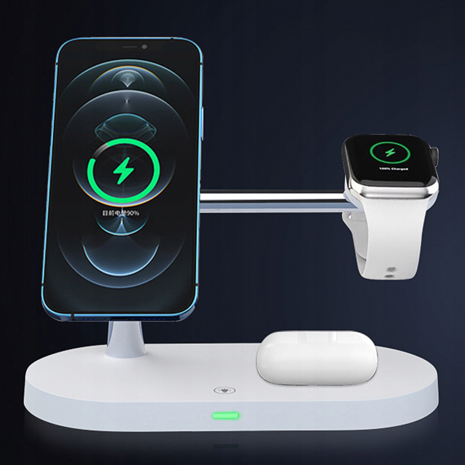 Ładowarka indukcyjna do IPHONE 11 12 13 14 15 APPLE WATCH magsafe 5w1 15W Kod producenta STACJA ŁADUJĄCA BEZPRZEWODOWA SZYBKA QI 3