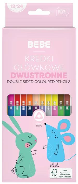 

Kredki Ołówkowe Dwustronne 24 Interdruk