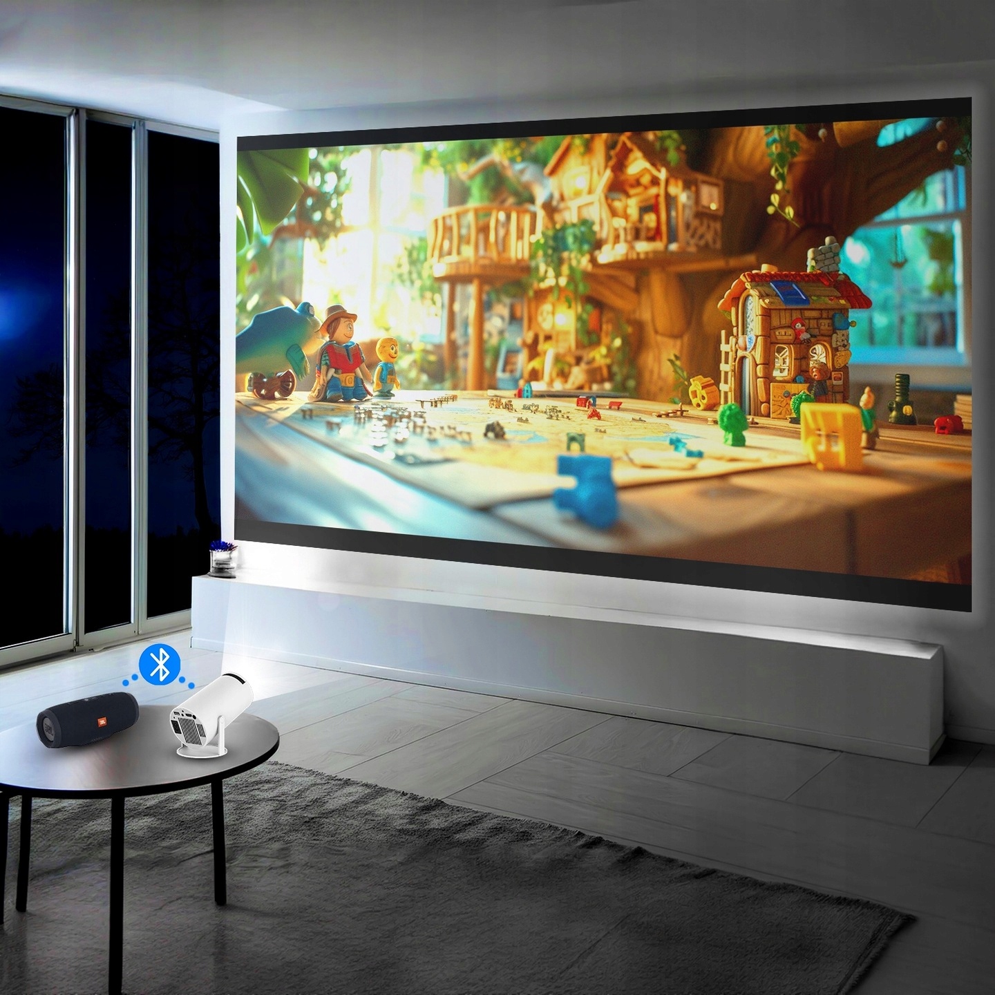 Projektor ANDROID rzutnik 4K WIFI PRZENOŚNY SMART FULL HD HY300 PRO LERTZ Marka LERTZ