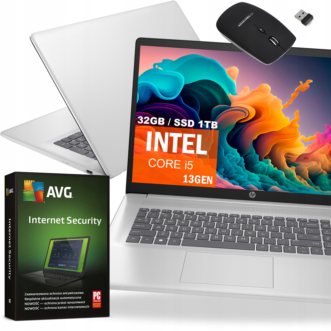 Nový Model Notebook Hp 17-CN Intel i5-13 32GB Ssd 1TB Podsvícená klávesnice W11