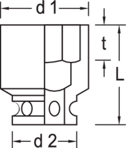 NASADKA UDAROWA 1" 24MM 6-KĄTNA K 21 24 Marka Gedore