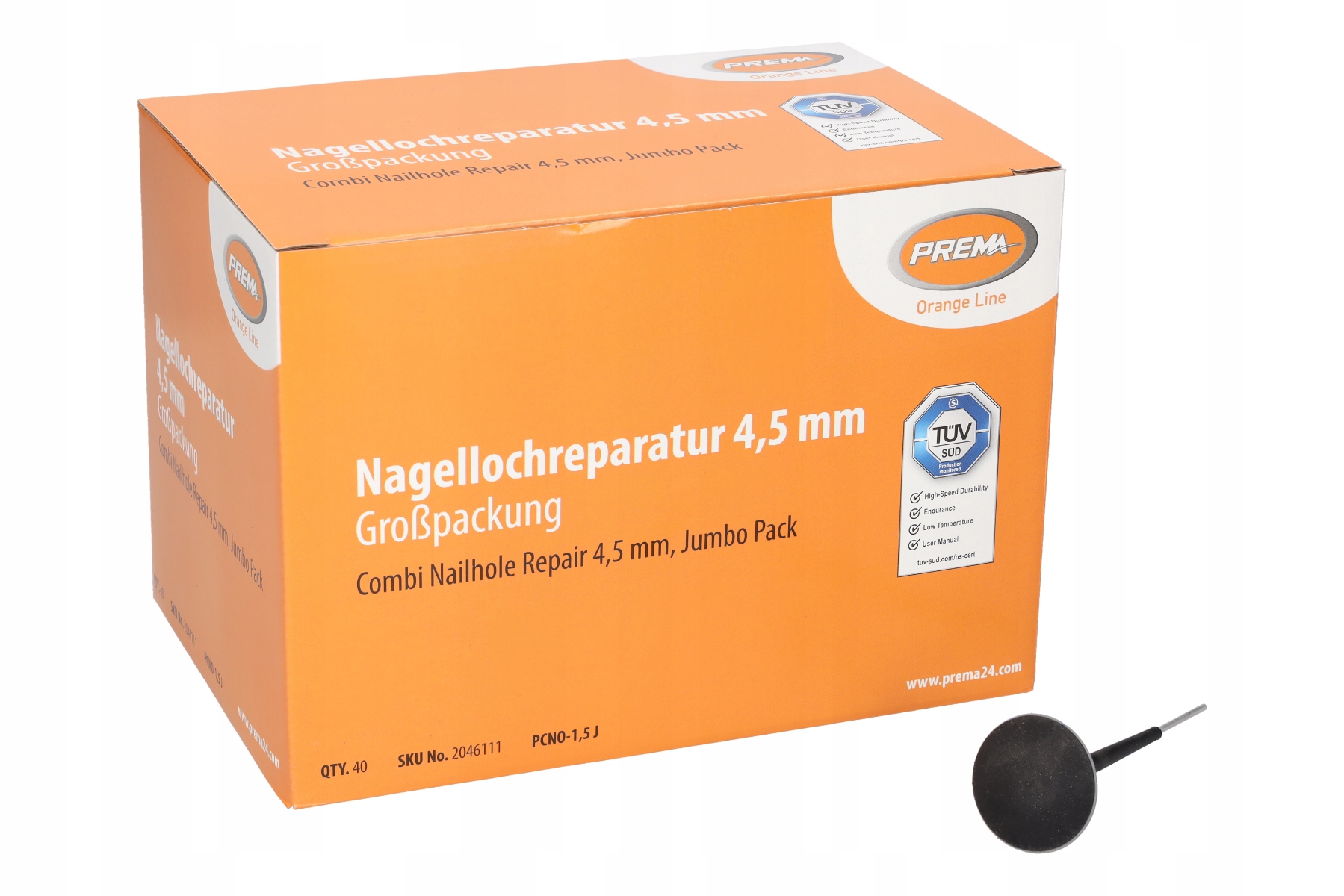 

Kołek kołki do naprawy opon 4,5 mm Prema 2 szt