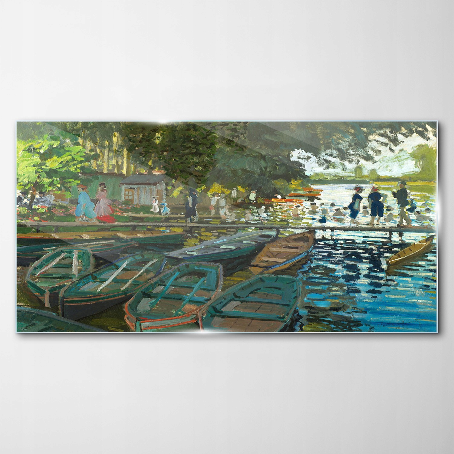 

Foto-obraz szklany Łodzie przy Molo Monet 140x70