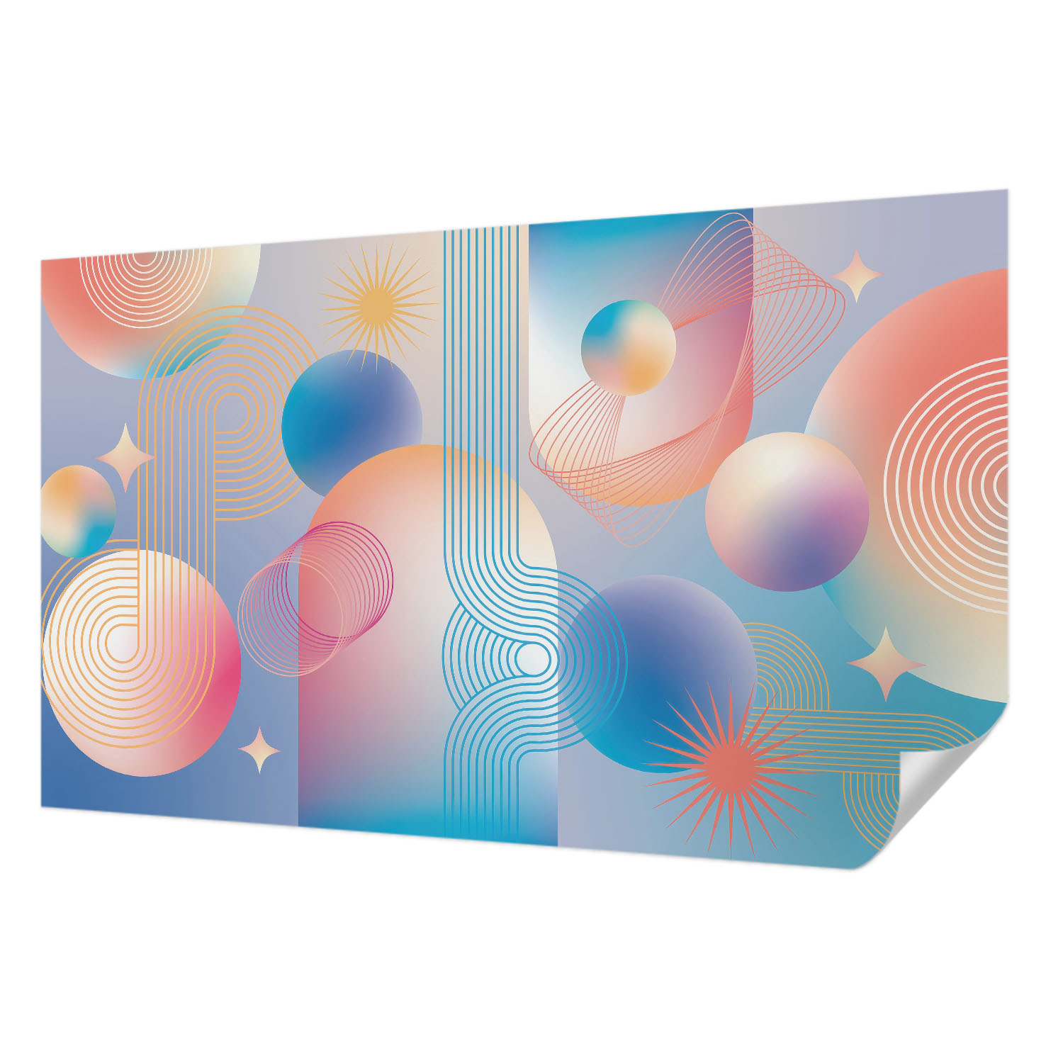 Fototapeta pro rychlou proměnu interiéru Barevná abstrakce 416 x 254 cm