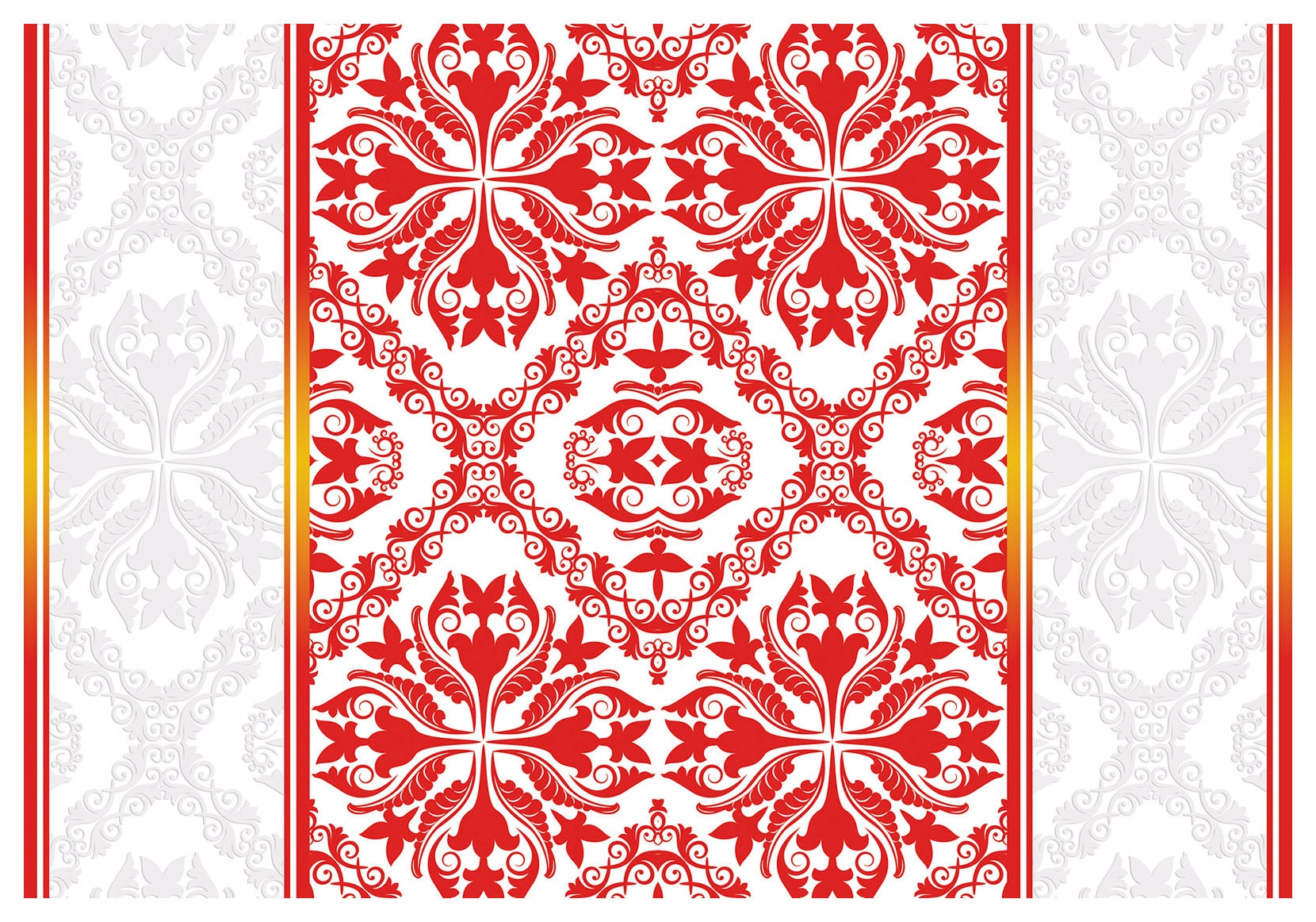 Fototapeta Červené květy na bílém pozadí 350x250 elegantní vzor lepidlo