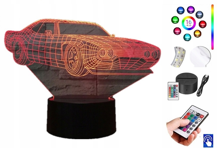 

Lampka na biurko Mustang Shelby 16kol. Led Plexido