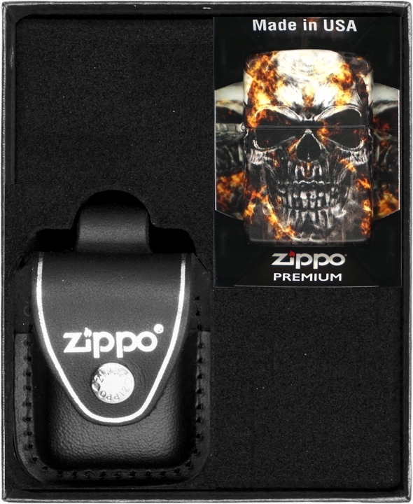 Zestaw Zippo Zapalniczka Smokey Skull Design prezentowy*nr3