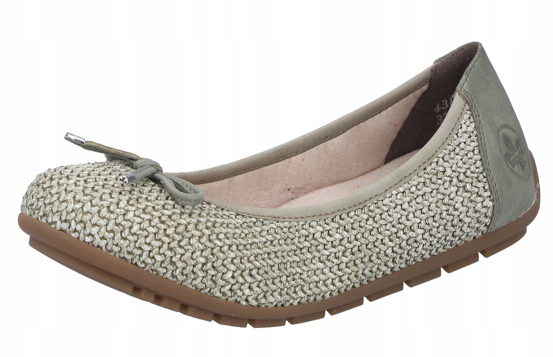 Rieker 43850-52 vel.36 zelené pohodlné baleríny s balerínkami