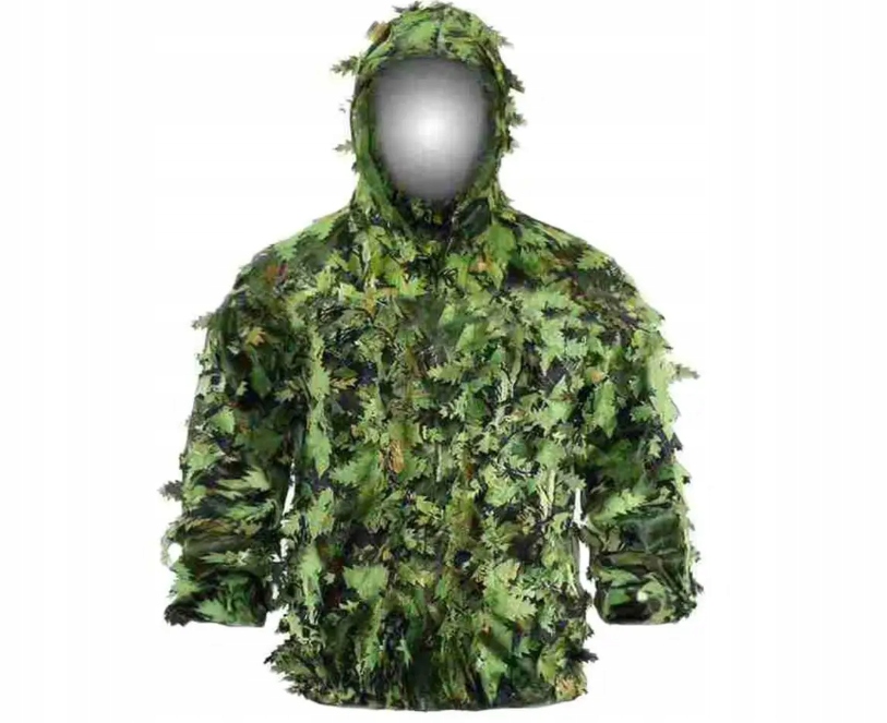 Kamuflážní Oblečení Ghillie Maskáčový Les Listy 3D Pongee Maskovací Oblečení Uniforma