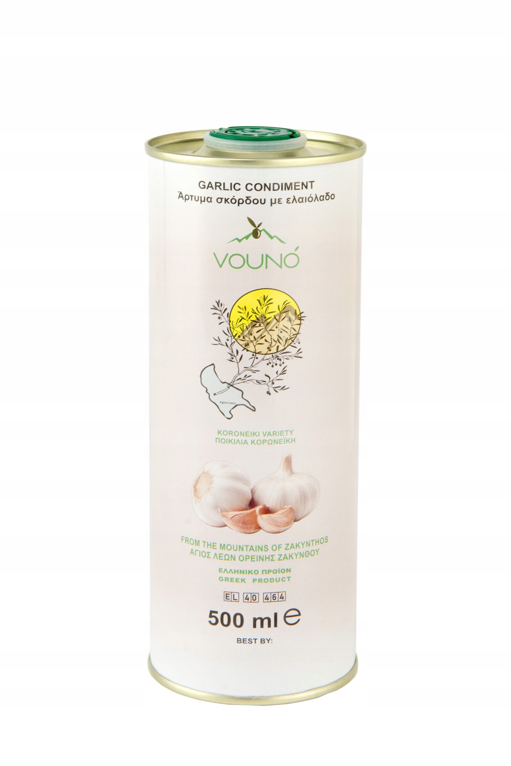 Oliwa z oliwek Grecka extra virgin smakowa z dodatkiem czosnku 500 ml