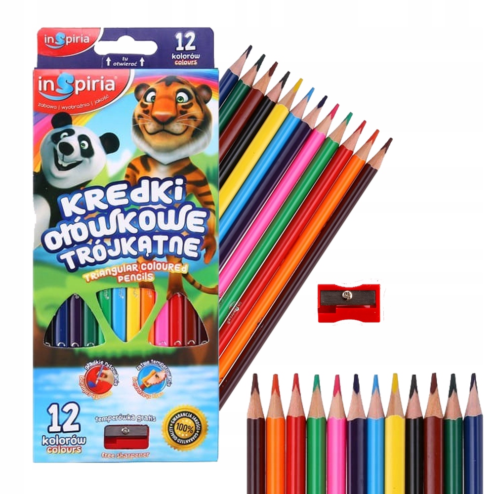 kredki 12szt trójkątne INSPIRIA 3934 — 5