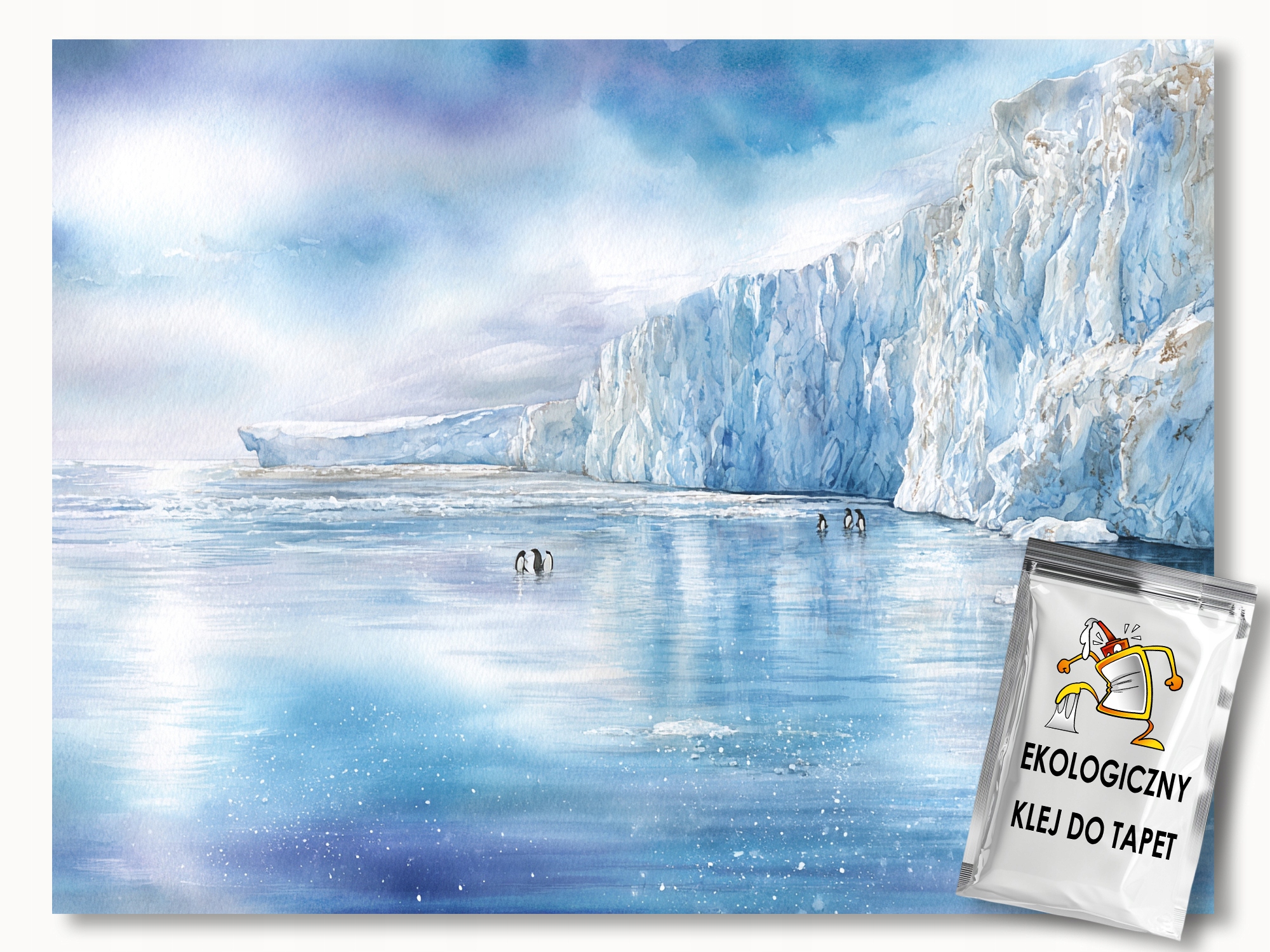 Fototapeta Flizelina Arktida Pól Ledovec Tučňáci Zima 400x280 lepidlo