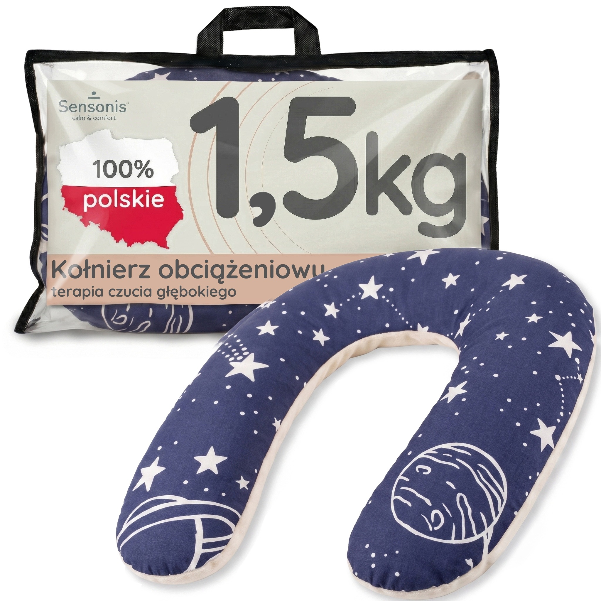 Kołnierz obciążeniowy dla dzieci 1,5kg (reg.) na ramiona Polski gadżet Adhd
