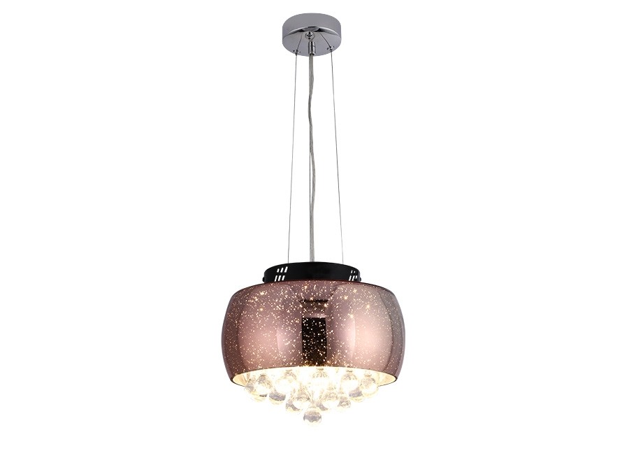 Lampa 18094 S Rose Gold moderná s kryštálmi