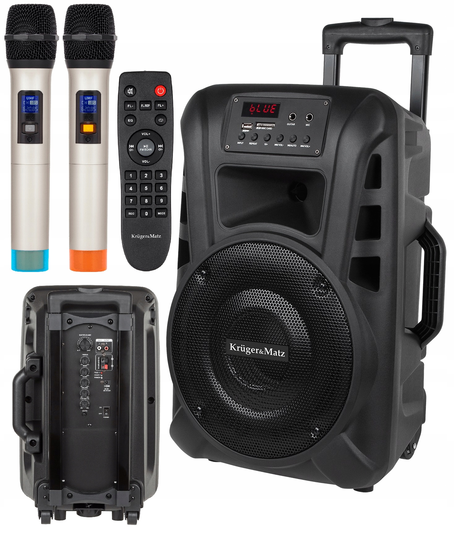 KOLUMNA WALIZKA BT KRUGER KM1710 RADIO USB KARAOKE