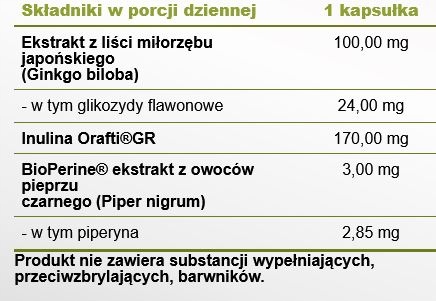 PHARMOVIT GINKO BILOBA 60kaps. MIŁORZĄB JAPOŃSKI Producent Pharmovit