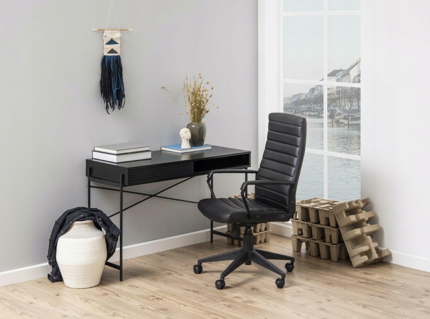 BIURKO ANGUS 110X50 CM CZARNY JESION Materiał korpusu metal