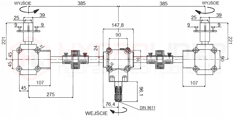ZESPOL 3 PRZEKLADNI ROZSIEWACZA ZEL SPRZEGLA MOC Weight with packaging 25 kg