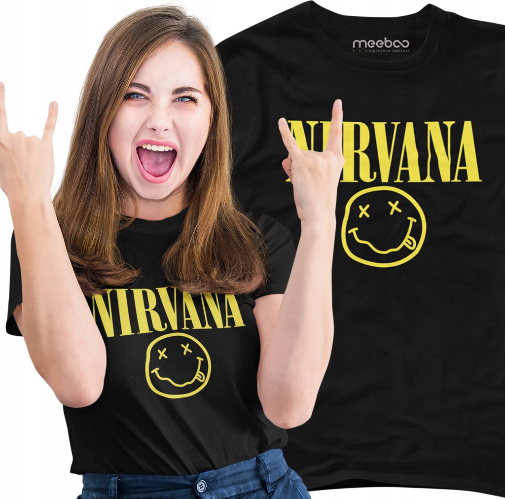 

Koszulka Tshirt Damska Nirvana Smile Legend