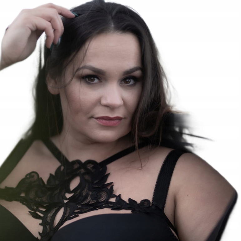 Černá Blair Černá Ozdoba Dekoldu XL 3XL