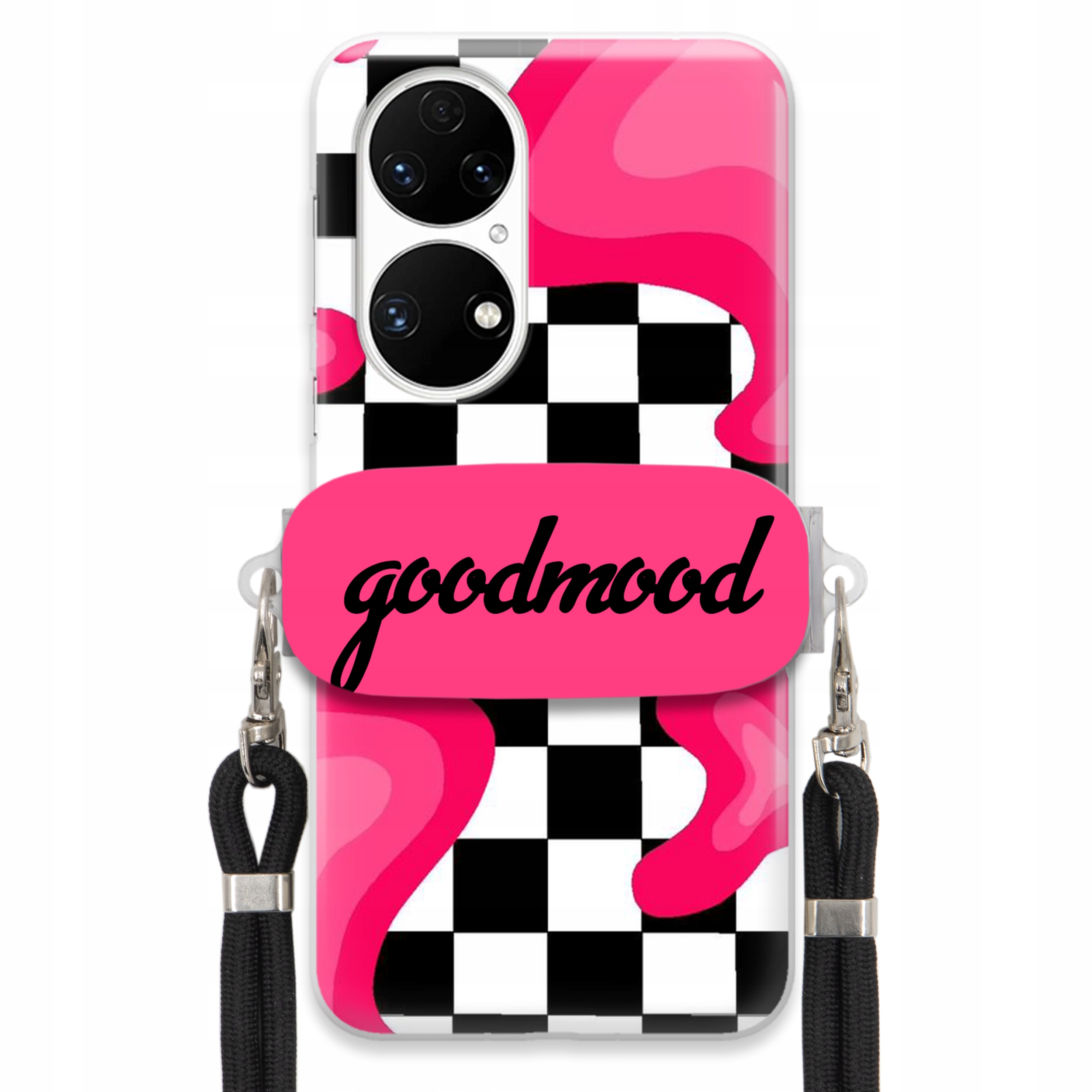 Puzdro Na Huawei P50 Sada Case Držiak Na Vodítko Čierna Pre Teenagerov Splash