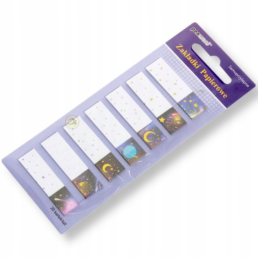 

Zakładki Indeksujące Papierowe Planety 7szt x 20k