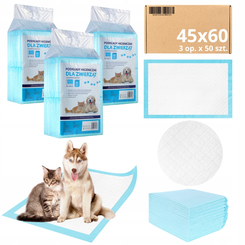 Levně Podložky MediBed Absorpční tréninkové Podložky 410 ml Pro Zvířata 45x60 cm 150 ks