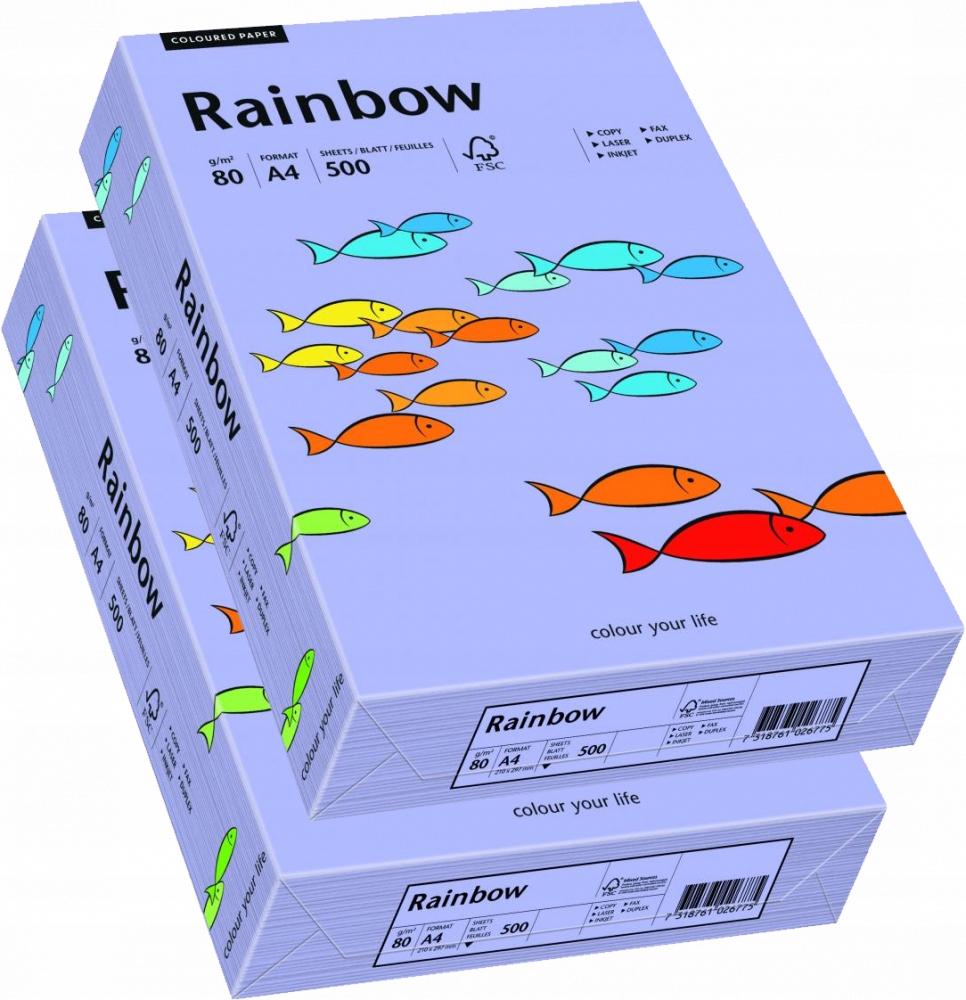 

Papier ksero Rainbow A4 80g 500 ark fioletowy x2