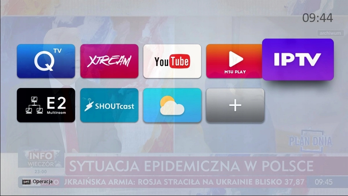 Tuner Qviart OG2s LINUX Enigma 2 Multiroom IPTV Dysk nie