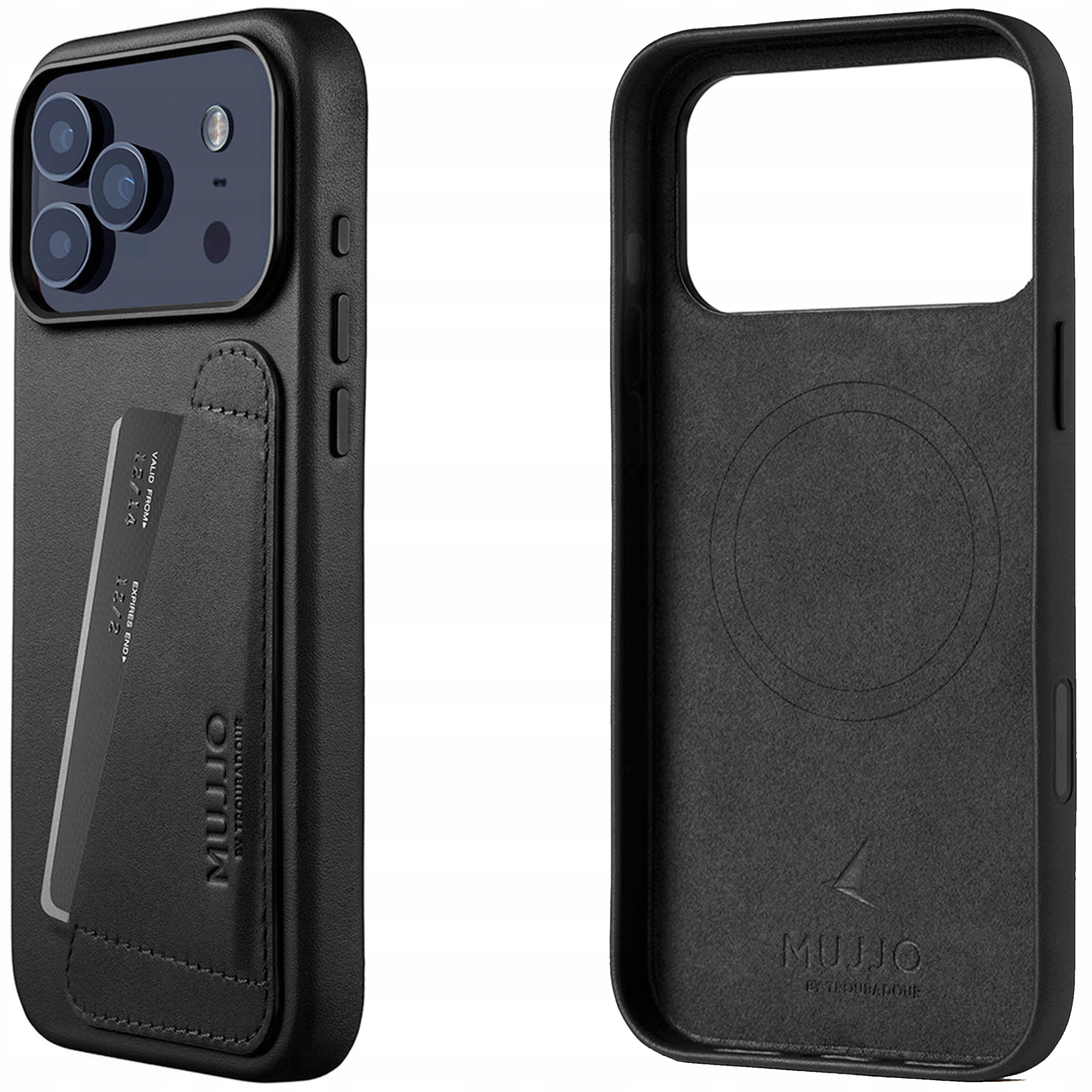 Mujjo Wallet Leather Case – Pouzdro s MagSafe pro iPhone 17 Pro Max