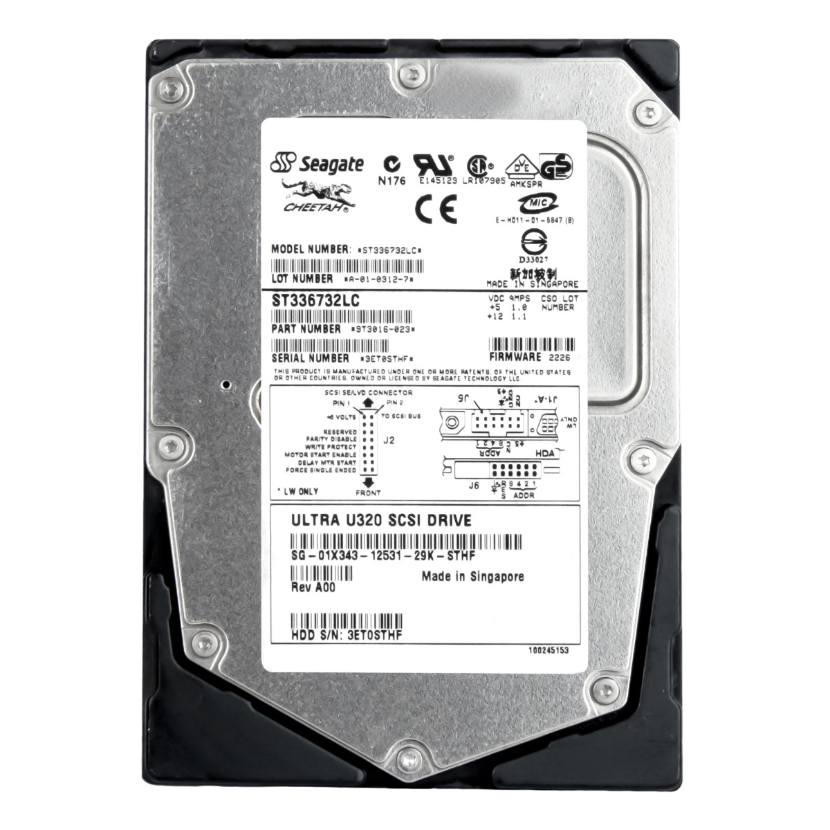 Dell 01X343 36GB 15K Scsi U320 3.5" ST336732LC