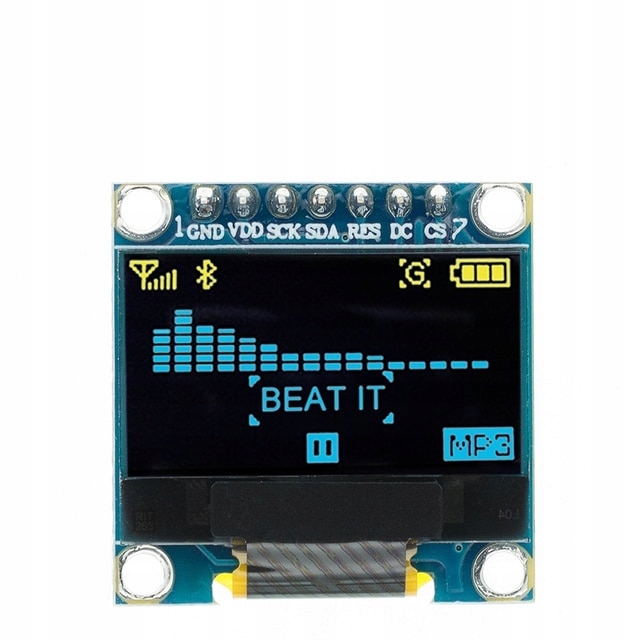 

Oled żółto-niebieski 128x64 Spi 0.96" Arduino
