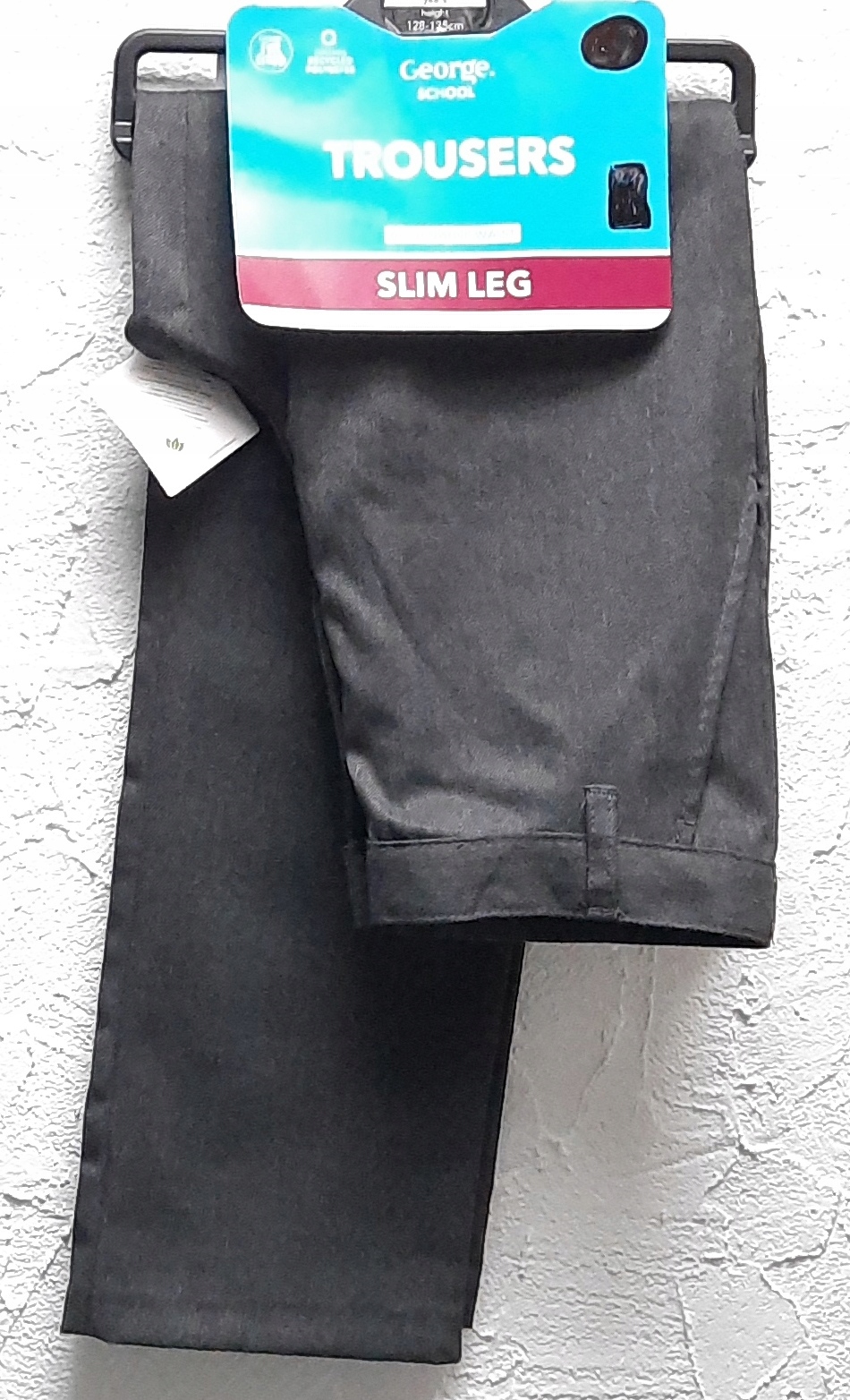 

George spodnie wizytowe Grafit Slim Leg 164 170