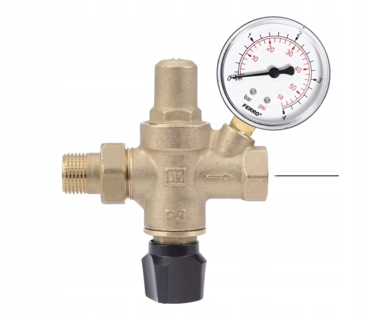 Automatyczny zawór do napełniania instalacji, z manometrem zn15m